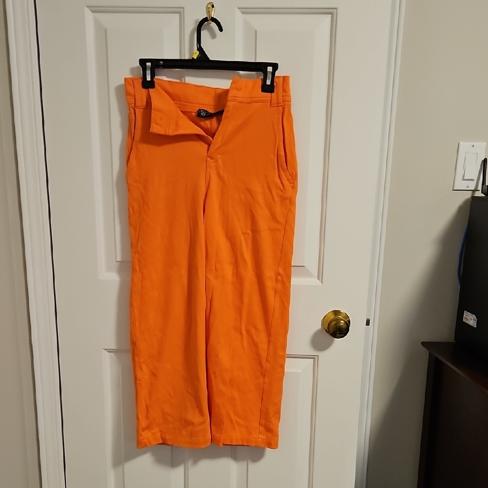 💗DG2 by Diane Gilman Orange Cropped Ankle Pants